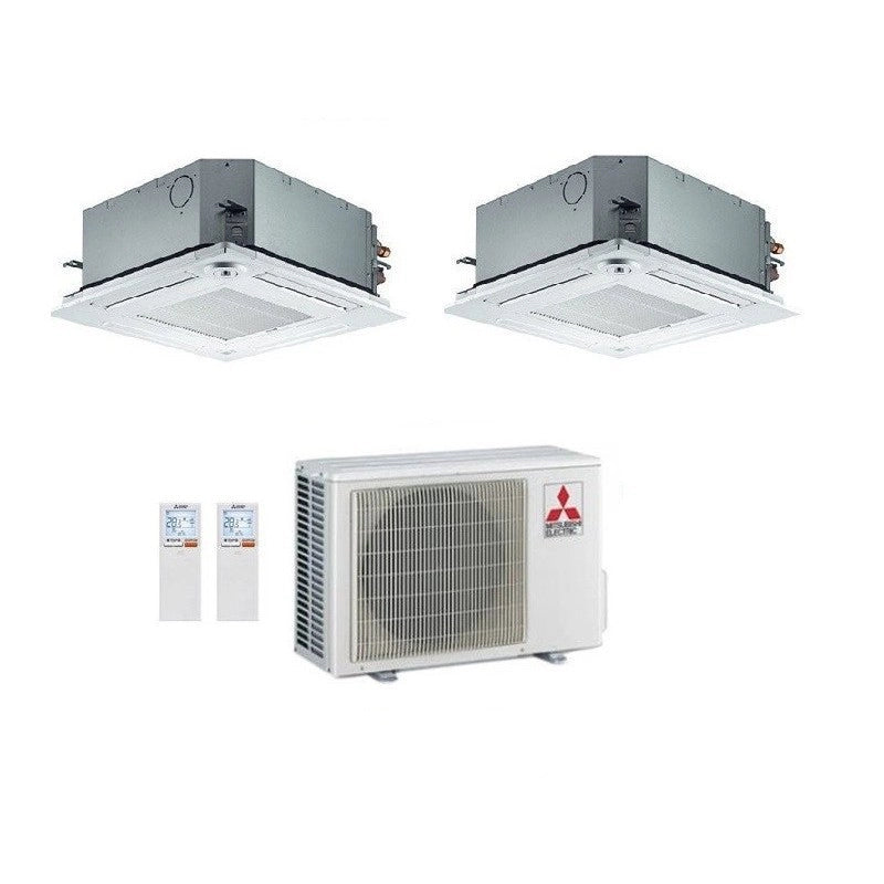 Climatiseur Mitsubishi Electric à cassette SLZ-M Dual Split 9000+12000 BTU R32 MXZ-2F42VF Wi-Fi en option