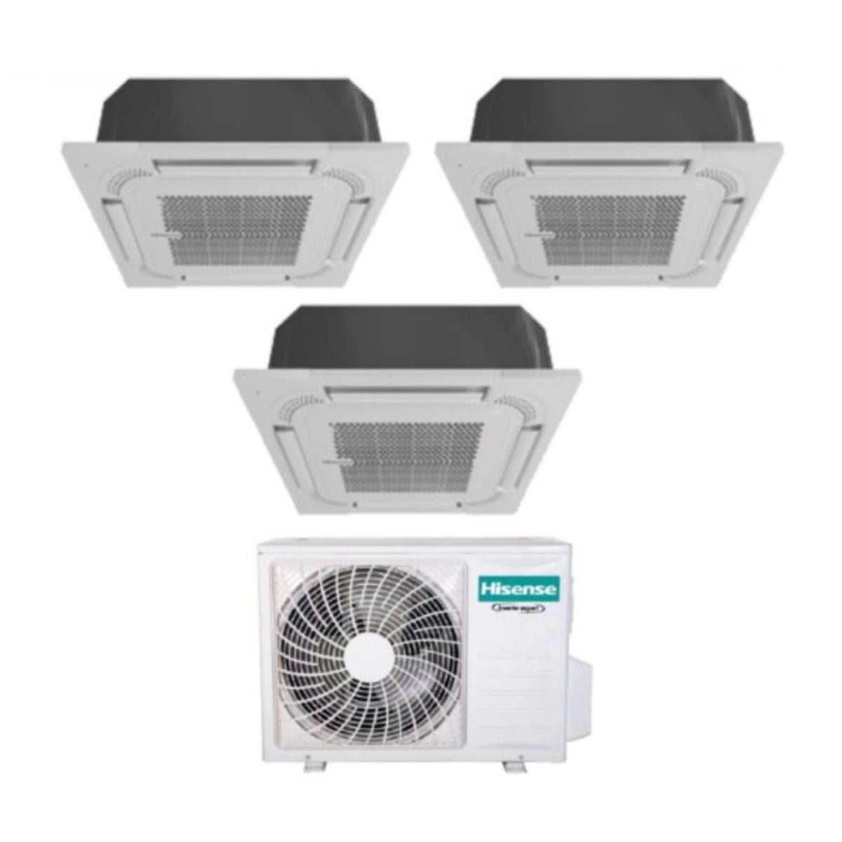 Climatiseur cassette Hisense Trial Split 9000+9000+9000 BTU 3AMW62U4RFA R-32 Wi-Fi en option avec télécommande et panneau inclus
