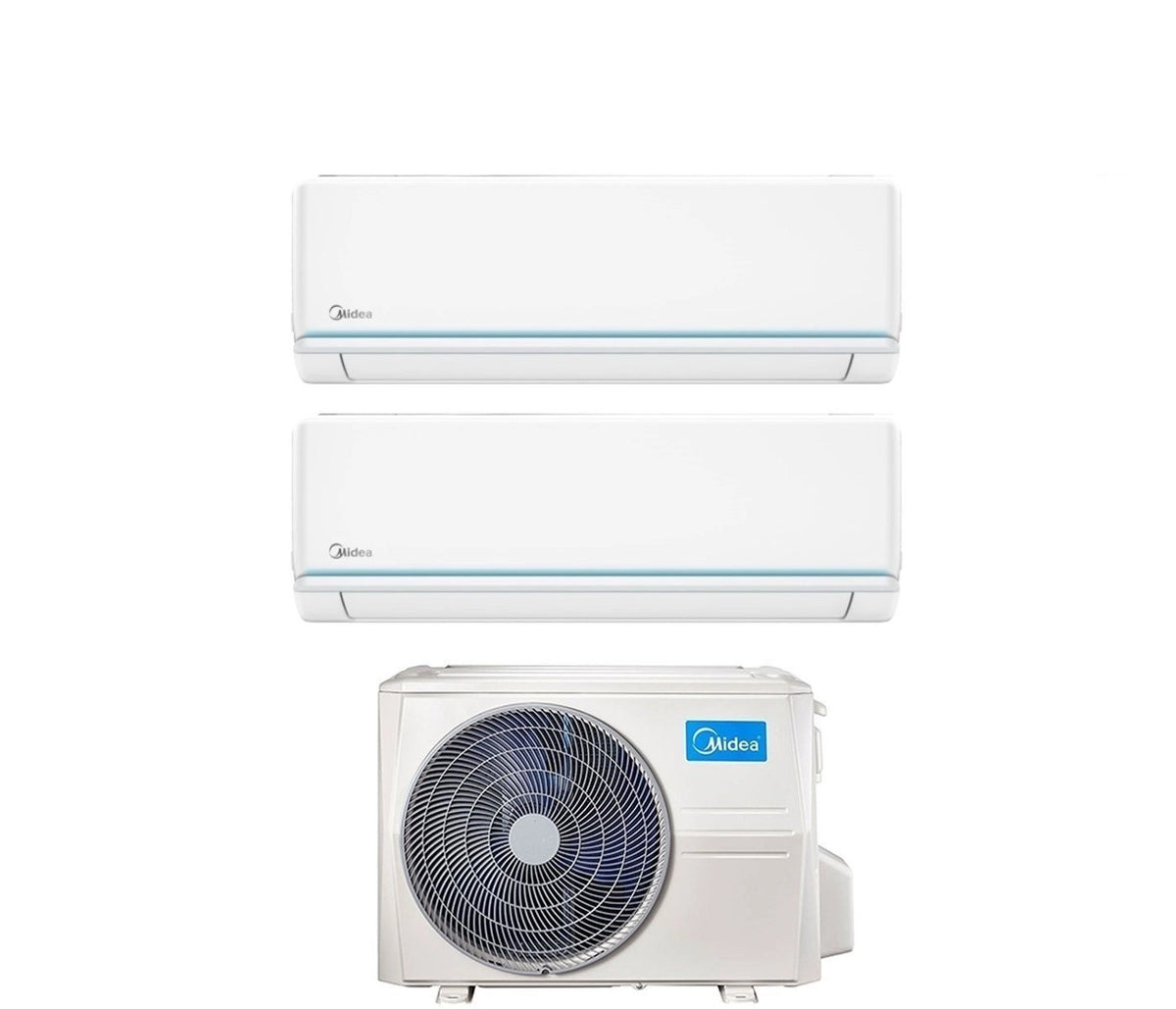 Climatiseur Midea Inverter Série EVOLUTION Dual Split 9000+9000 Btu M2OG-14HFN8-Q R-32 Wi-Fi en option