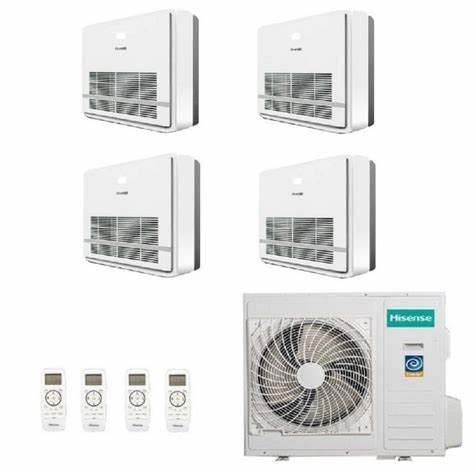 Climatiseur Hisense Série Console AKT Quadri-Split 9000+9000+9000+12000 BTU R-32 4AMW81U4RAA Télécommande intégrée