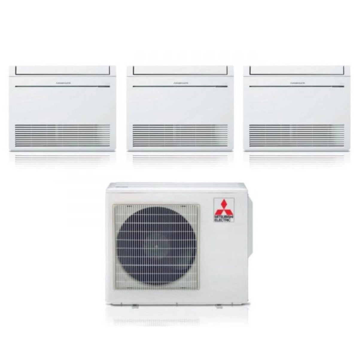 Climatiseur Mitsubishi Electric Console Inverter Série MFZ-KT Trial Split 9000+9000+9000 Btu R-32 MXZ-3F54VF3 Wi-Fi en option
