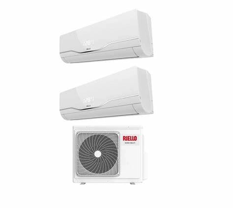 Climatiseur Riello Inverter série AARIA PLUS I Dual Split 12000+18000 Btu AARIA MULTI 475 PI R-32 Wi-Fi Intégré