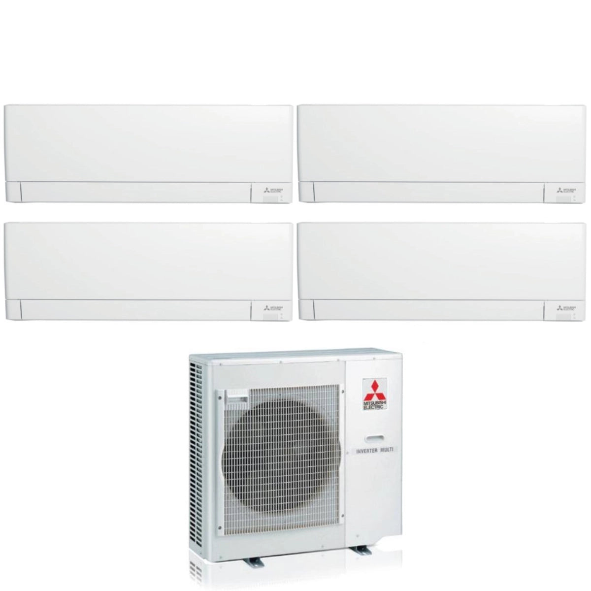 Climatiseur Mitsubishi Electric Inverter Ligne Plus série MSZ-AY Quadri Split 9000+9000+9000+9000 Btu MXZ-4F80VF R-32 Wi-Fi intégré