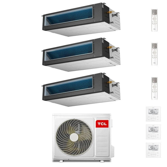 Climatiseur gainable TCL Trial Split 9000+12000+18000 Btu MT2730 R-32 Wi-Fi en option avec commandes incluses
