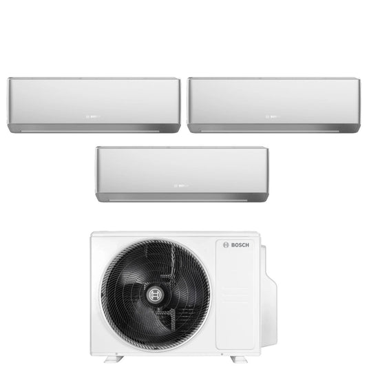 Climatiseur Bosch CLIMATE 7000i SILVER Trial Split 7000+7000+15000 Btu 5000M 79/3 E R-32 Wi-Fi intégré