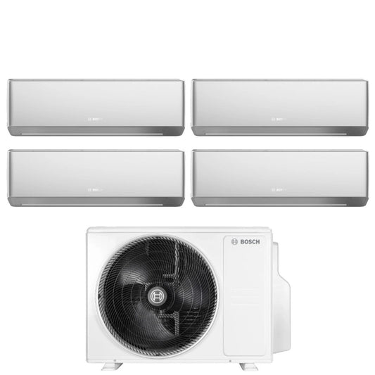 Climatiseur Bosch CLIMATE 7000i SILVER Quadri-split 7000+7000+7000+12000 Btu 5000M 82/4 E R-32 Wi-Fi intégré