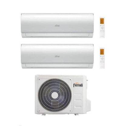 Climatiseur Ferroli Dual split Giada M 9+12 avec 2CP001PF-18-2 R 32 Inverter Wi-Fi Classe A++